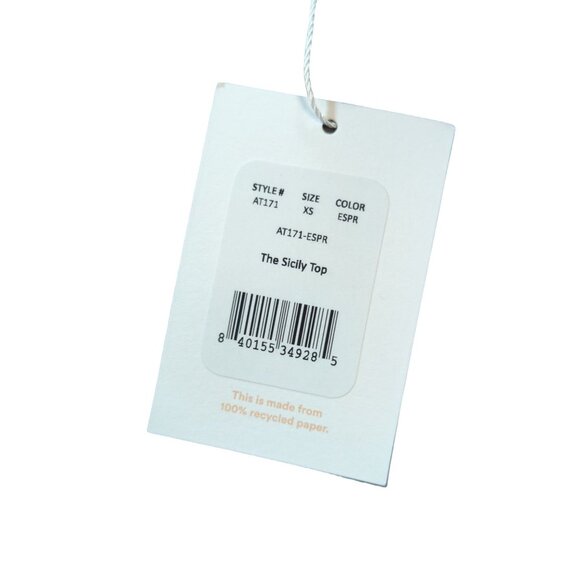 Andie Swim The Sicily Top Espresso Brown Eco Nylon Size XS - Picture 3 of 5